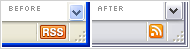 Live Bookmarks status icon before and after